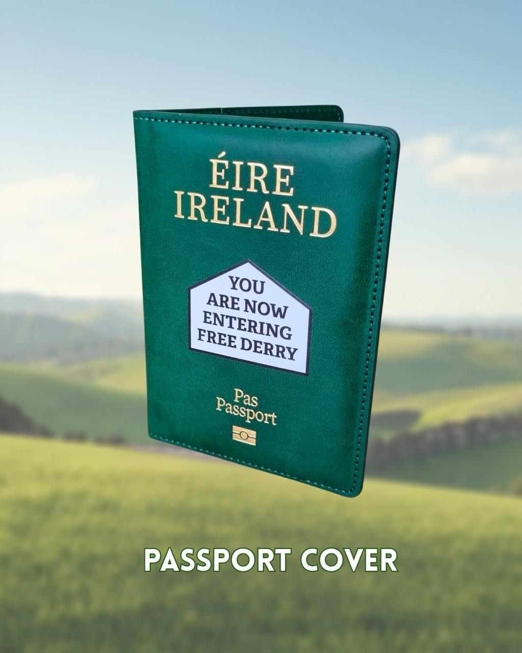 Green Free Derry Passport Cover
