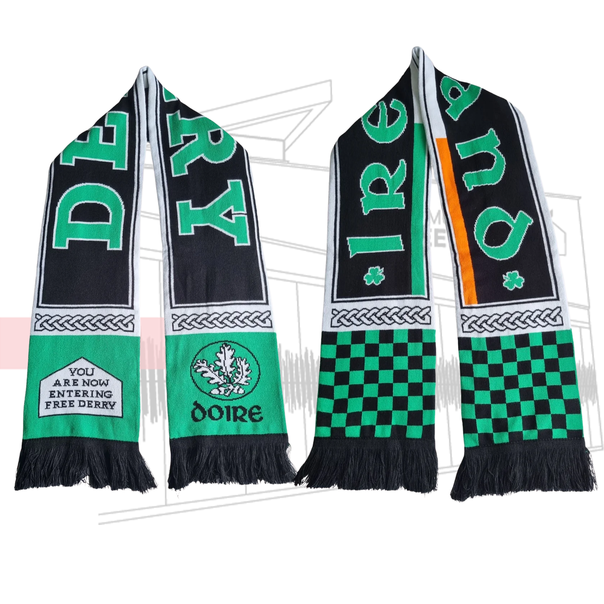 Black Derry Ireland Scarf