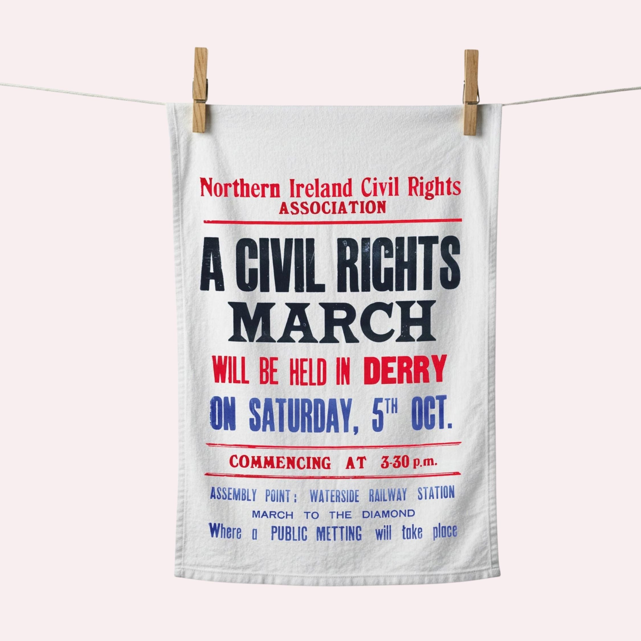 Civil Rights Poster Tea Towel – Museum of Free Derry