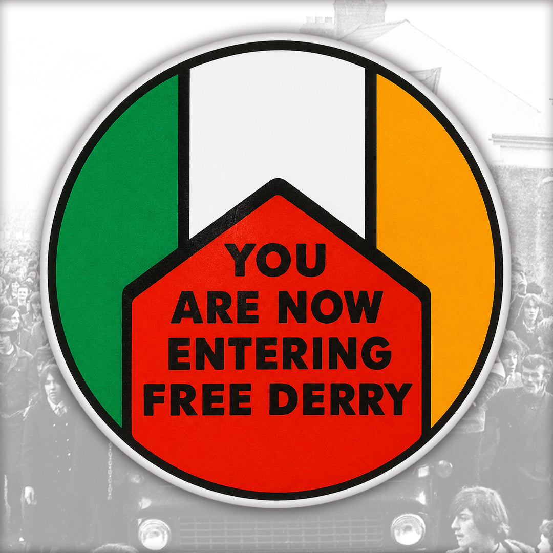 Free Derry Irish Tricolour Sticker – Pack of Four